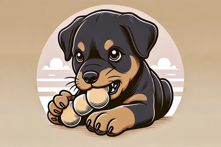 Rottweiler puppy teething phases